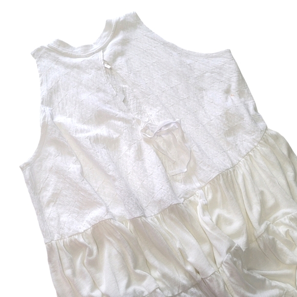 Free People Ivory Tie Back Tunic Top - Picture 5 of 7